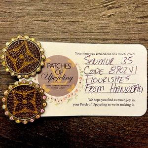 Upcycled LV Stud Earrings